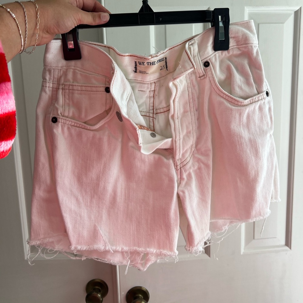 We The Free Pink Jean Shorts